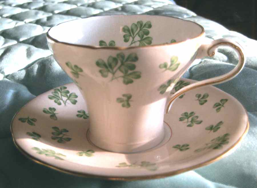 C1340 Flat Cup & Saucer Set by John  Aynsley & Sons-1