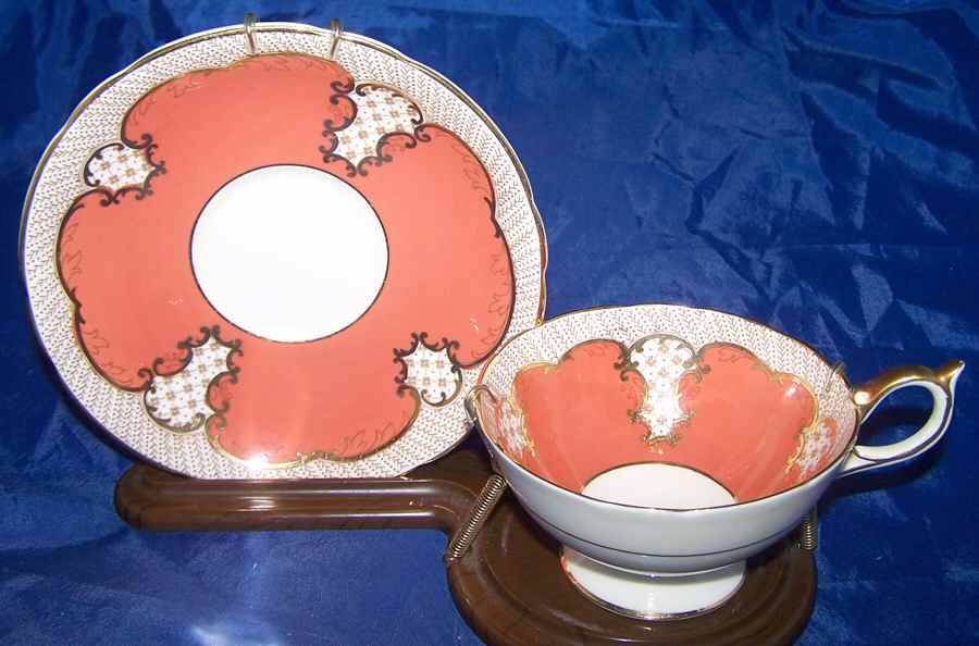 C549 Footed Demitasse Cup & Saucer Set by John  Aynsley & Sons-1