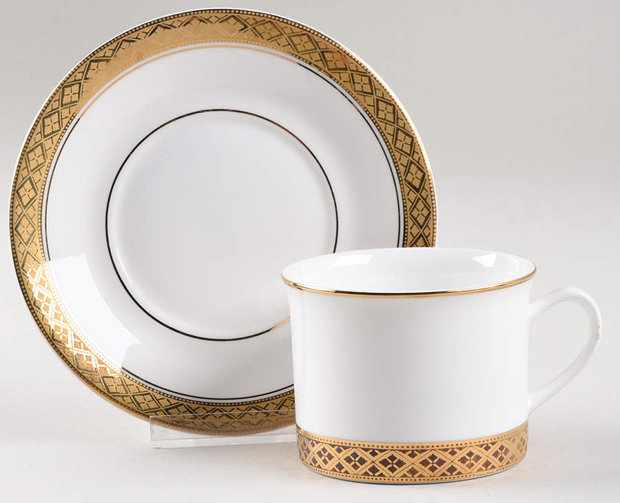 Reflections Flat Cup & Saucer Set by American Royalty-1