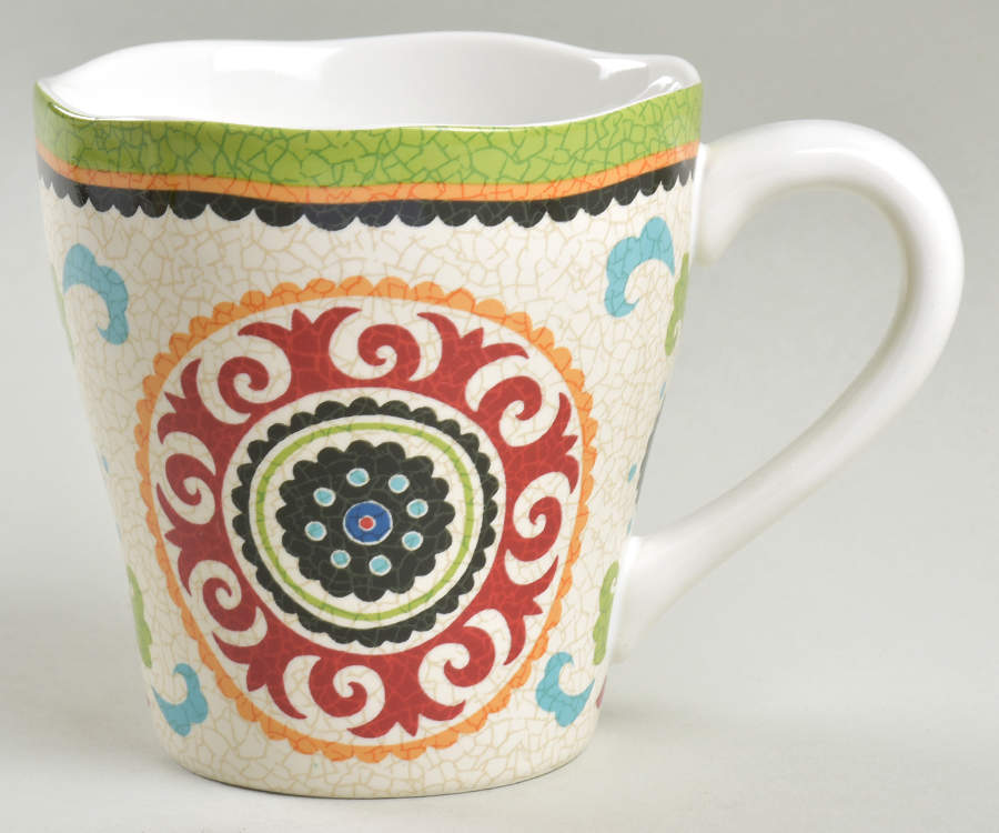 Happy Suzani Mug by 222 Fifth (PTS)-1