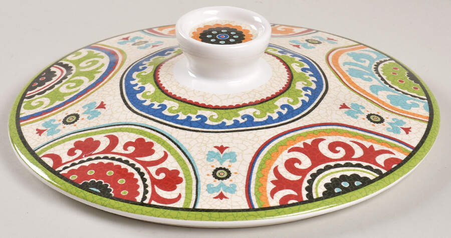 Happy Suzani Lid for Tortilla Warmer by 222 Fifth (PTS)-1