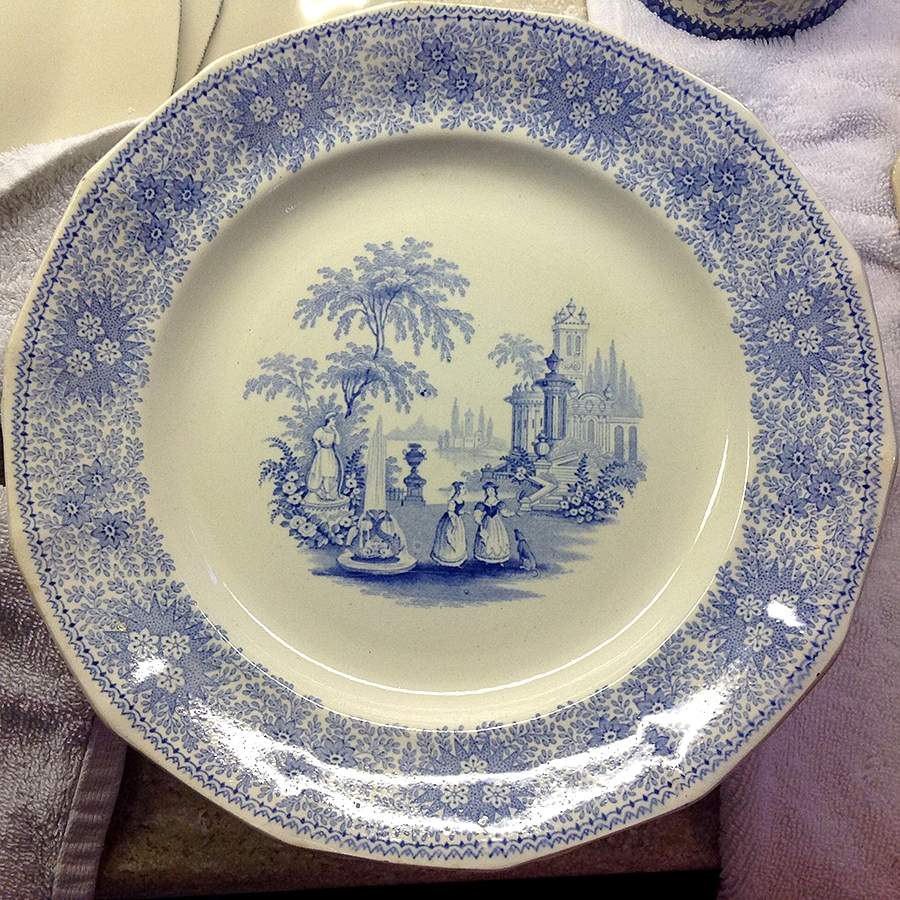Isola Bella Blue (Multisided) Luncheon Plate by Adams China-1