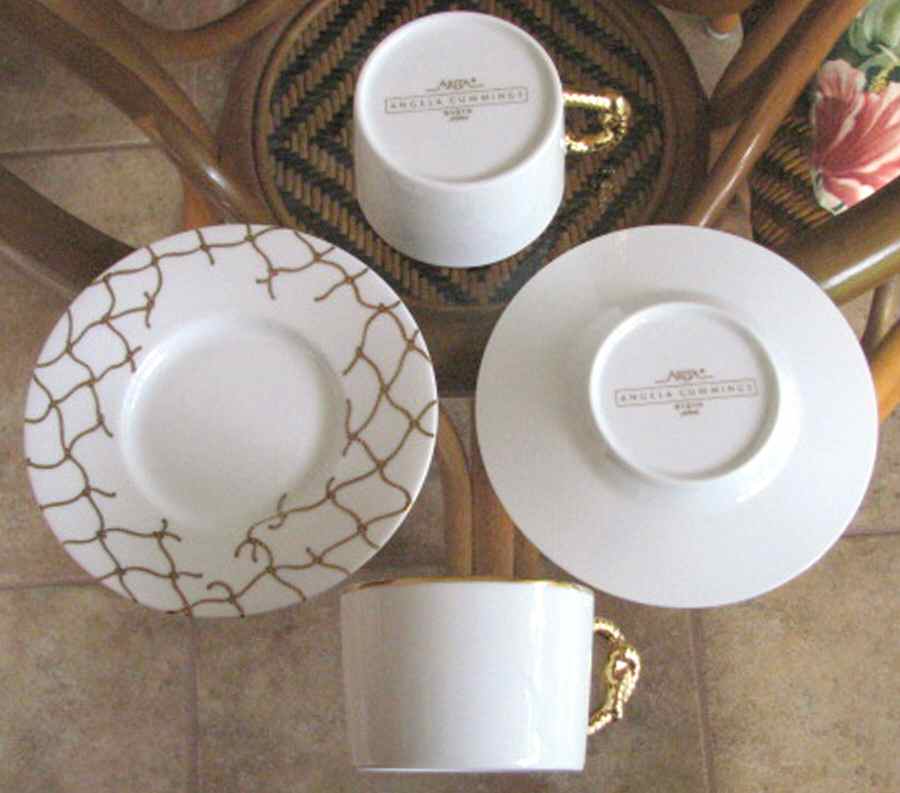Rope Flat Cup & Saucer Set by Arita-1