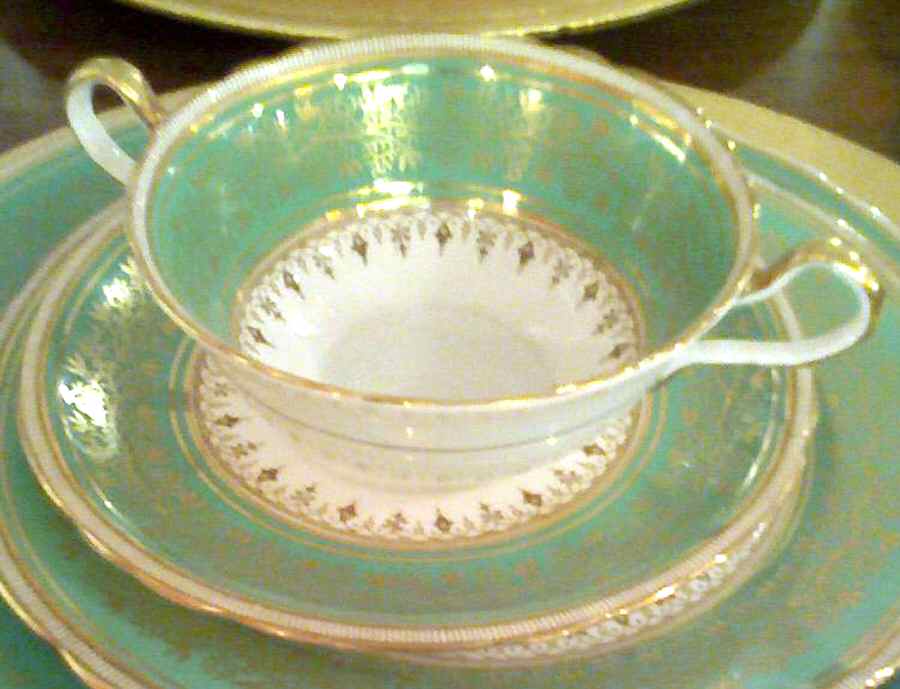 7093 Flat Bouillon Cup & Saucer by John  Aynsley & Sons-1
