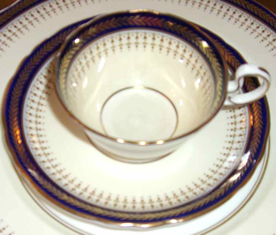 7733 Cobalt Blue Footed Cup & Saucer Set by John  Aynsley & Sons-1