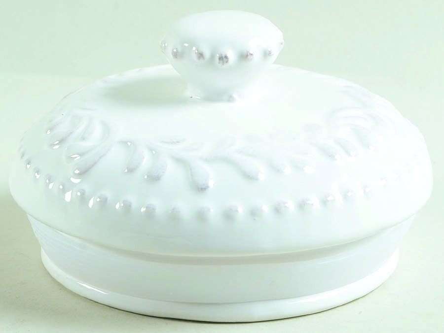 Bianca Leaf Lid for Medium Canister by American Atelier-1