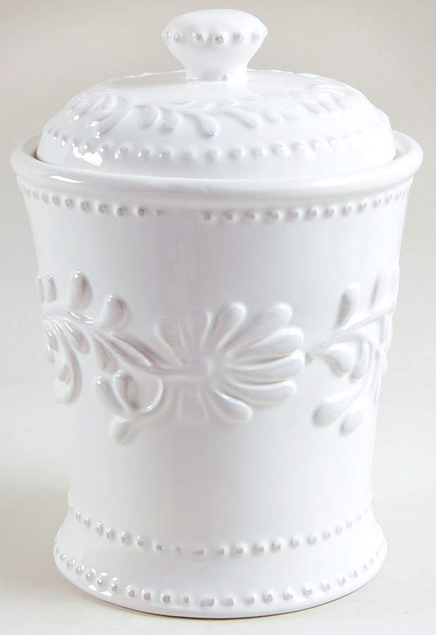 Bianca Leaf Medium Canister & Lid by American Atelier-1