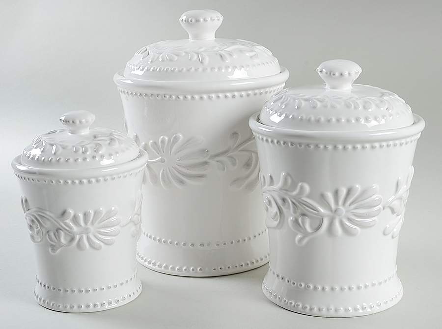 Bianca Leaf (3 Piece) Canister Set (Box Set) by American Atelier-1