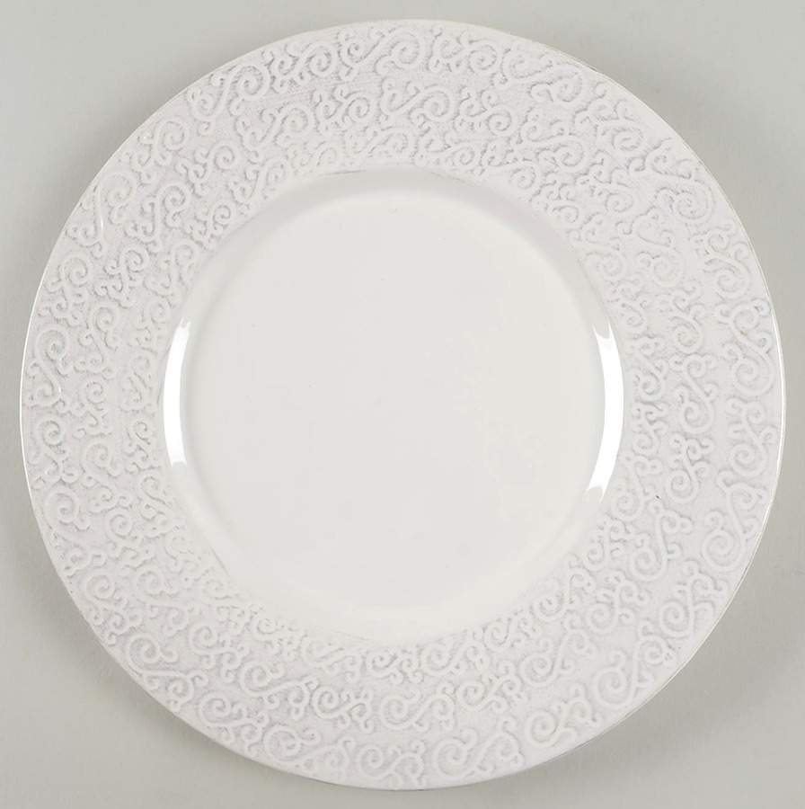 Bianca Scrolls Dinner Plate by American Atelier-1
