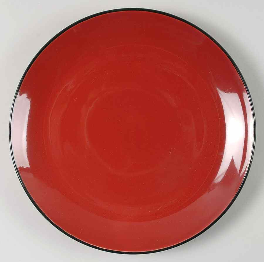 Classic Piping Red Dinner Plate by American Atelier-1