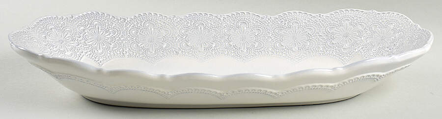 Merletto Antique Lace 16" Oval Vegetable Bowl by Arte Italica-1