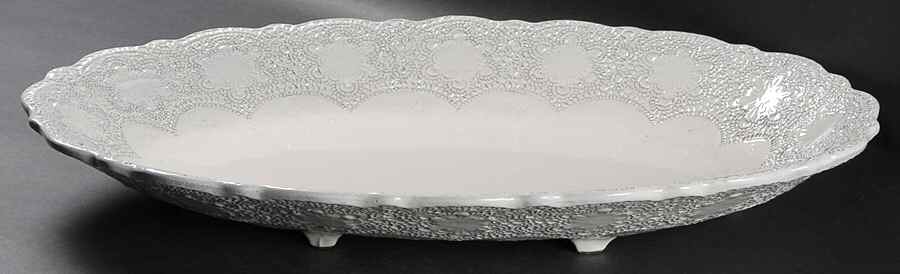 Merletto Antique Lace 18" Oval Serving Bowl by Arte Italica-1