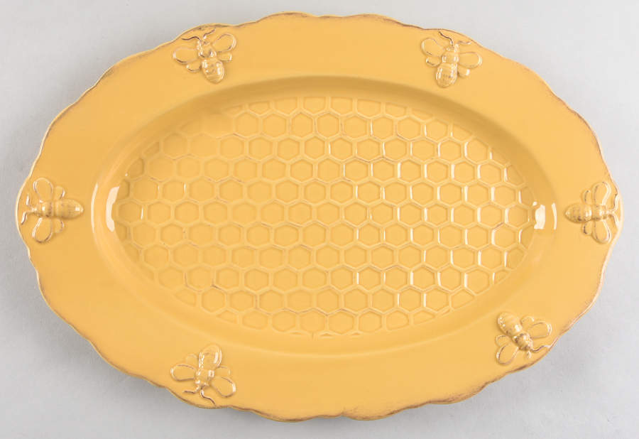 Bumble Bee 14" Oval Serving Platter by ARTEflorum-1