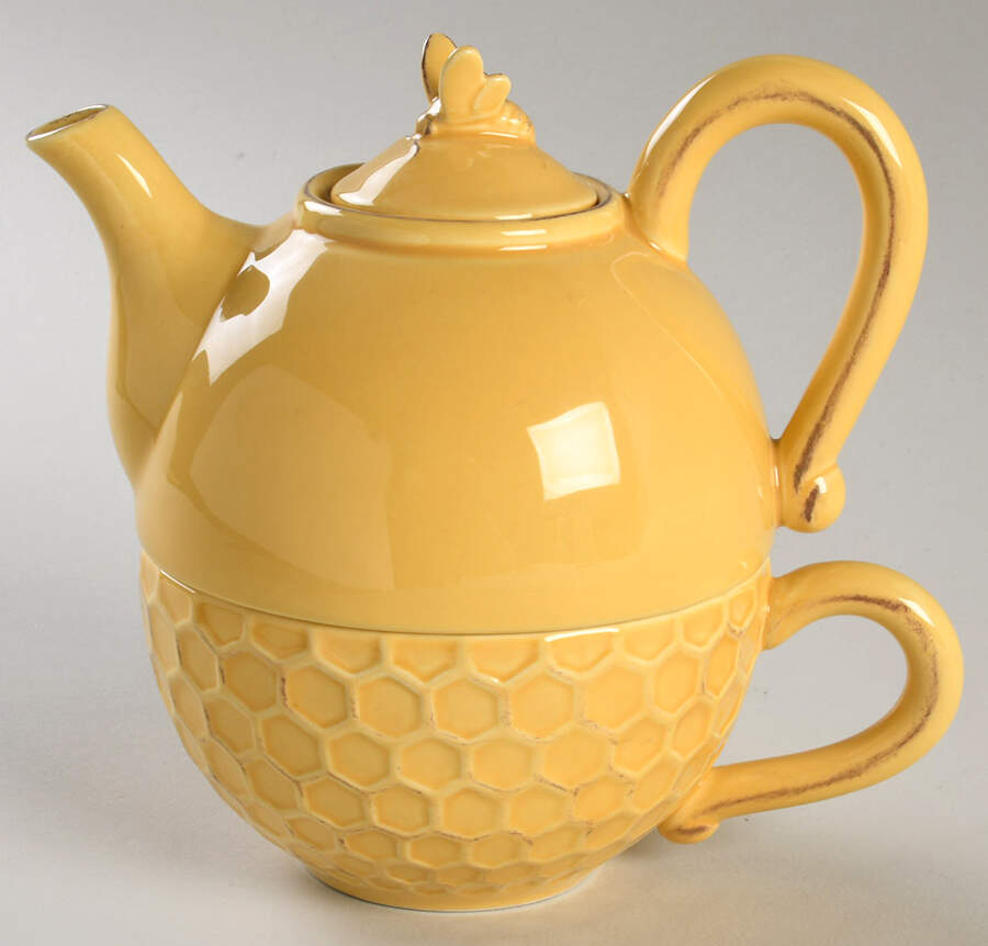 Bumble Bee Individual Teapot & Lid with Cup by ARTEflorum-1