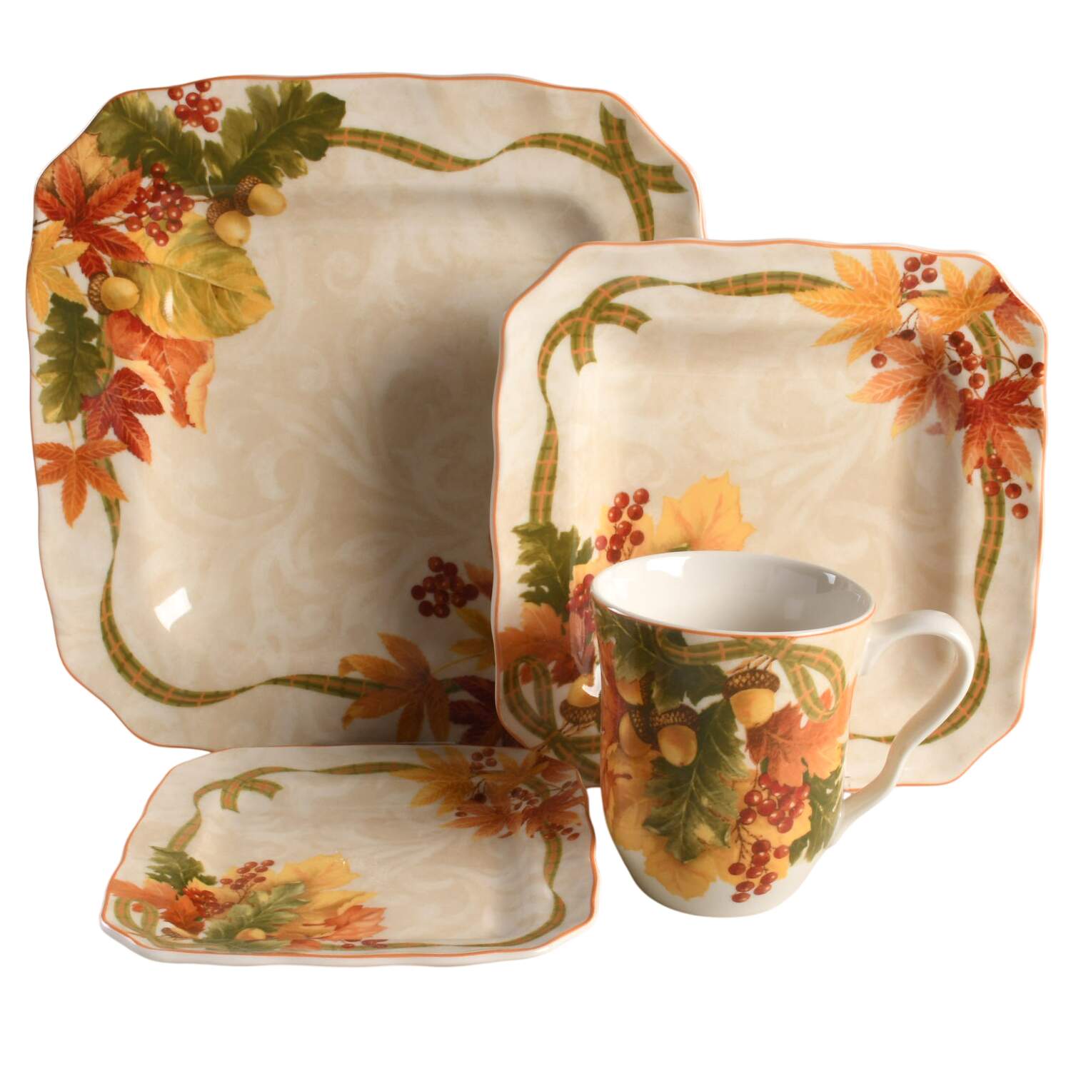 Autumn Celebration 4 Piece Place Setting by 222 Fifth (PTS)-1