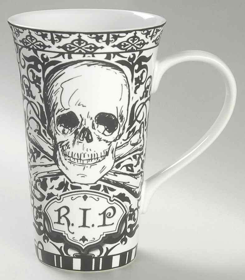 Halloween Skulls Latte Mug by 222 Fifth (PTS)-1