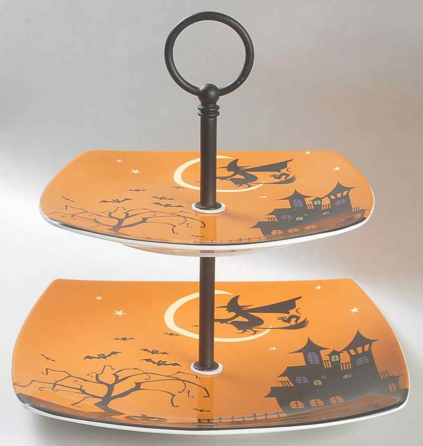 Haunted House 2-Tier Serving Tray by 222 Fifth (PTS)-1