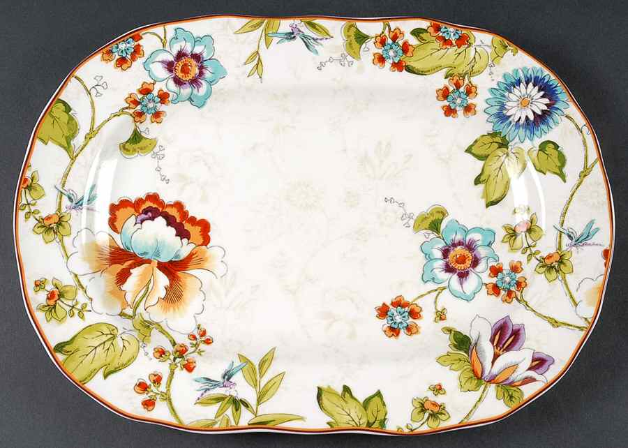 Bella Vista 14" Oval Serving Platter by 222 Fifth (PTS)-1