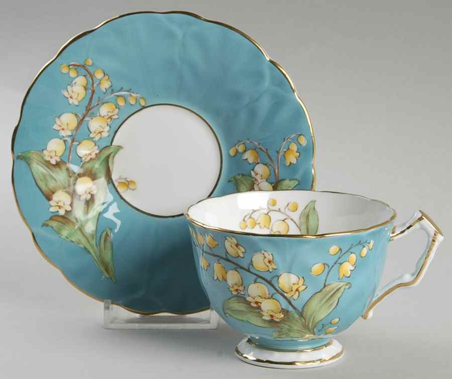 5250 Footed Cup & Saucer Set by John  Aynsley & Sons-1