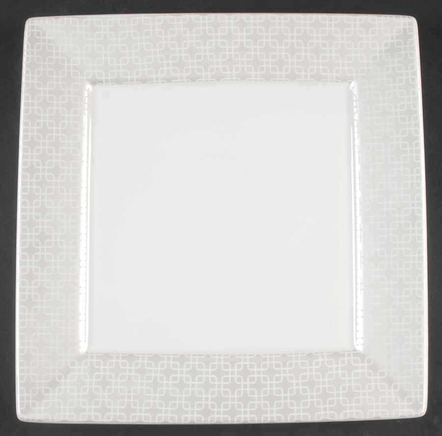 Urban Link Platinum Square Dinner Plate by 222 Fifth (PTS)-1