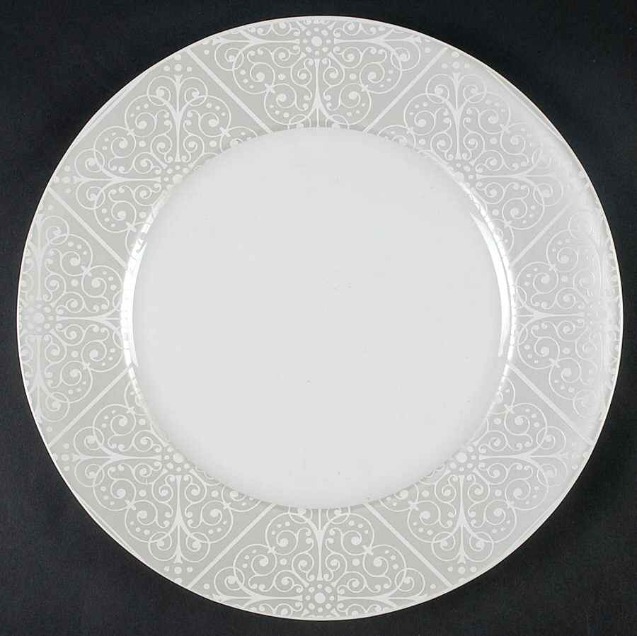 Madrid White Dinner Plate by 222 Fifth (PTS)-1