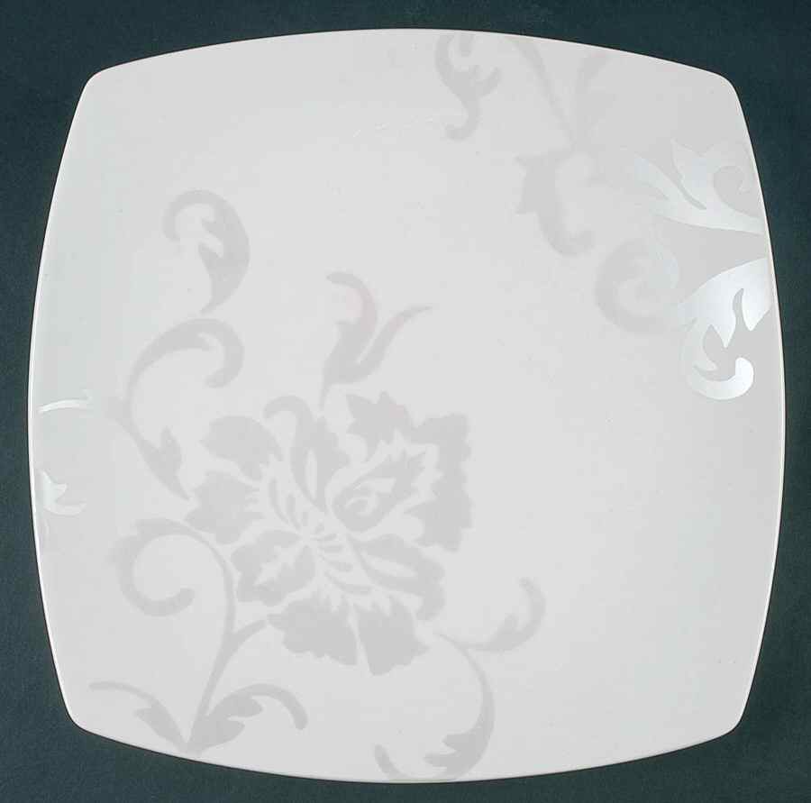 Floral Scroll Platinum Dinner Plate by 222 Fifth (PTS)-1
