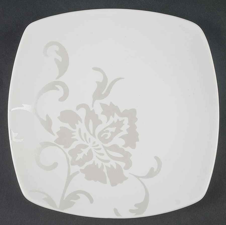 Floral Scroll Platinum Salad Plate by 222 Fifth (PTS)-1