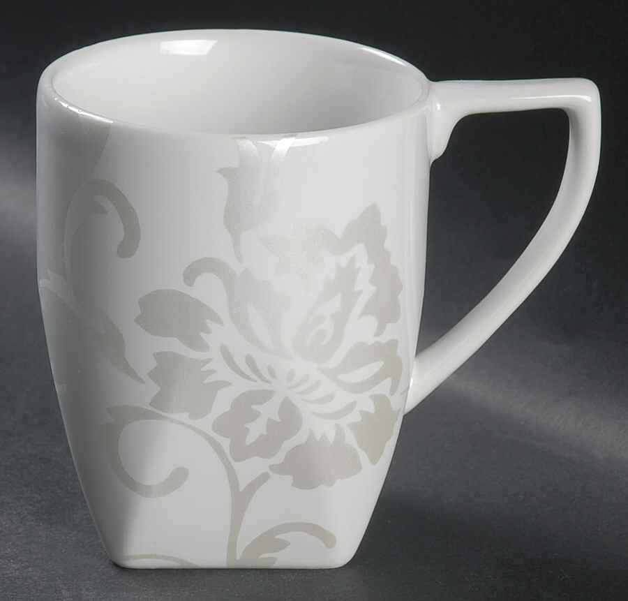Floral Scroll Platinum Mug by 222 Fifth (PTS)-1