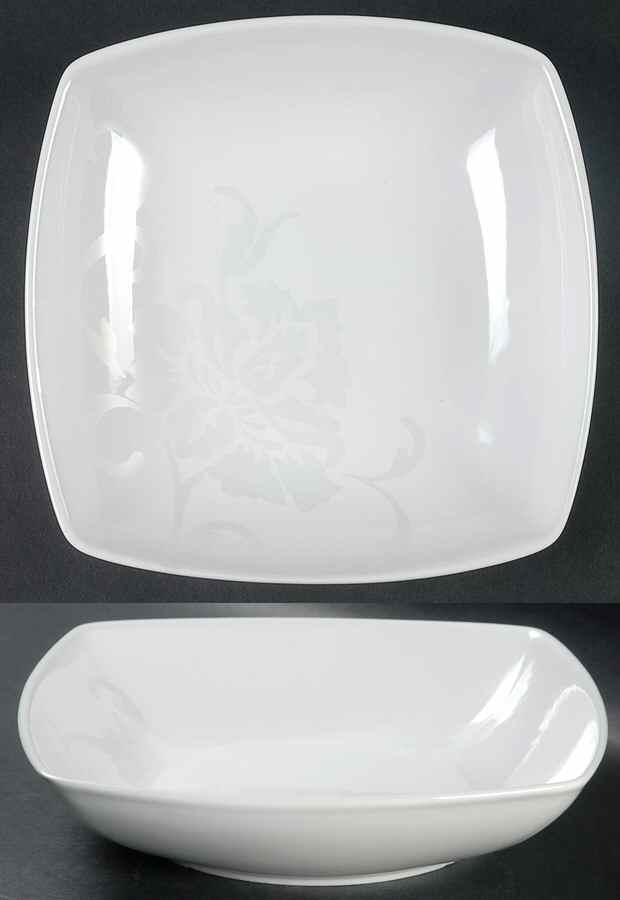 Floral Scroll Platinum Soup/Cereal Bowl by 222 Fifth (PTS)-1
