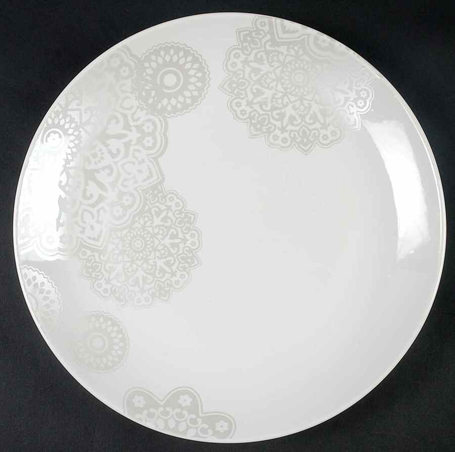 Stampino White Dinner Plate by 222 Fifth (PTS)-1