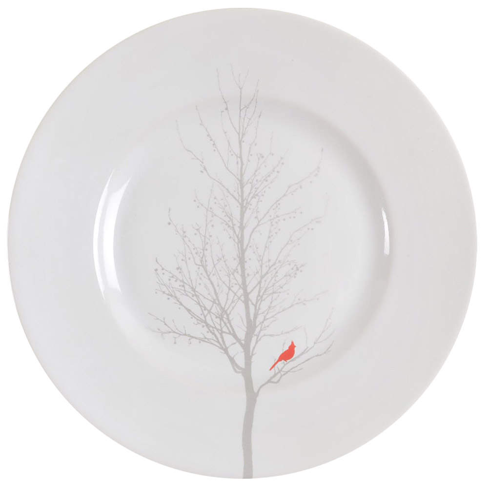Winter Cardinal Salad Plate by 222 Fifth (PTS)-1