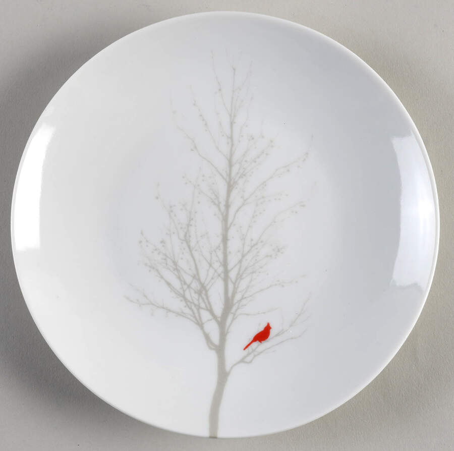 Winter Cardinal Appetizer Plate by 222 Fifth (PTS)-1