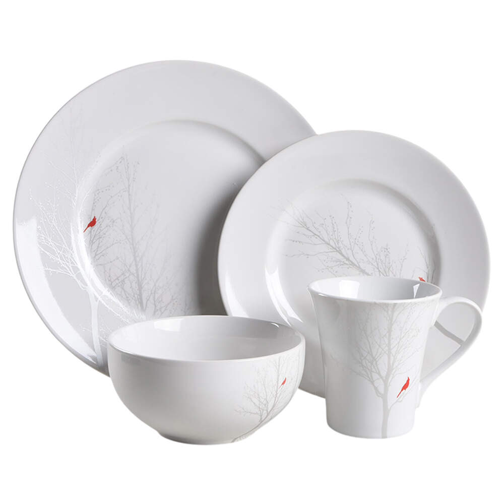 Winter Cardinal 4 Piece Place Setting by 222 Fifth (PTS)-1