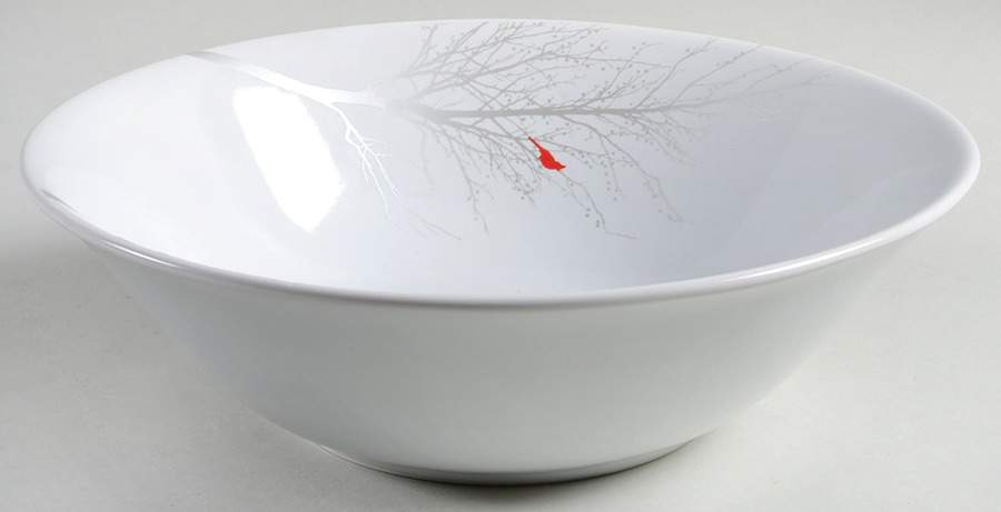 Winter Cardinal 10" Large Salad Serving Bowl by 222 Fifth (PTS)-1