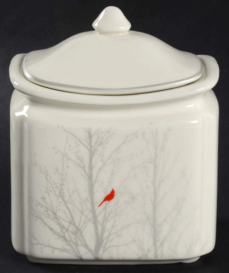 Winter Cardinal Small Canister & Lid by 222 Fifth (PTS)-1