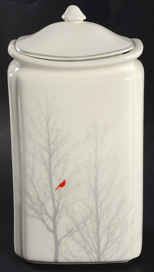 Winter Cardinal Large Canister & Lid by 222 Fifth (PTS)-1