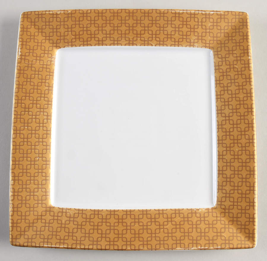 Urban Link Gold Square Dinner Plate by 222 Fifth (PTS)-1