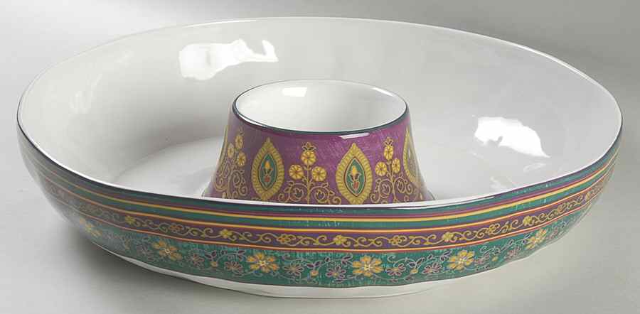 Kashmir Purple 1 Piece Chip & Dip by 222 Fifth (PTS)-1