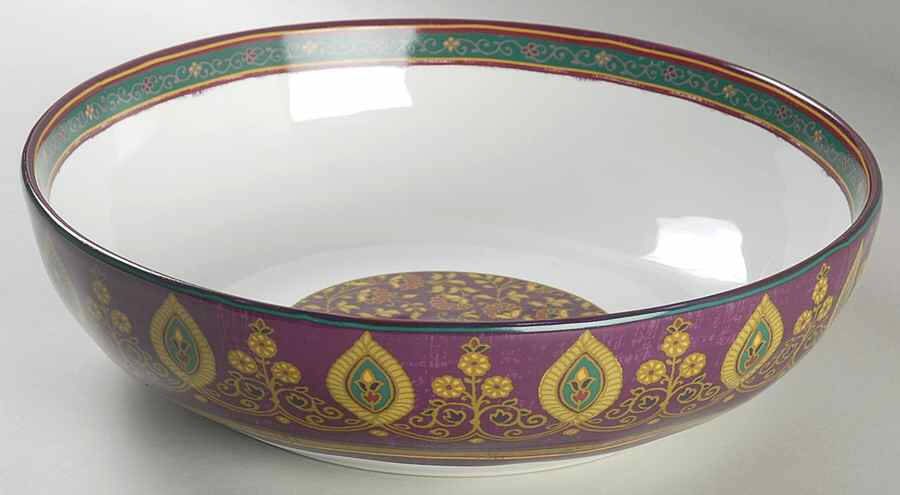 Kashmir Purple 11" Round Serving Bowl by 222 Fifth (PTS)-1