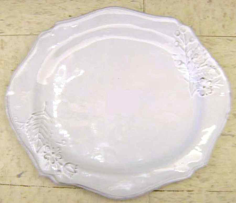 Wildflower White Dinner Plate by Abigails-1
