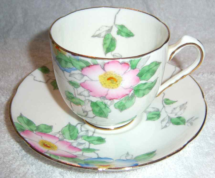 177 Footed Cup & Saucer Set by Adderley-1