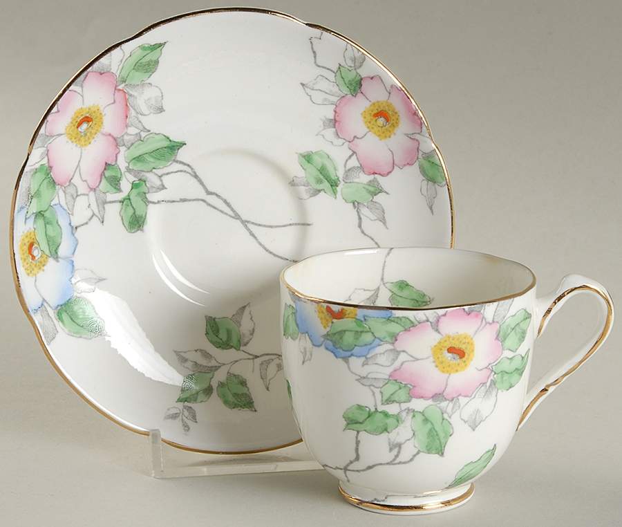 177 Footed Demitasse Cup & Saucer Set by Adderley-1