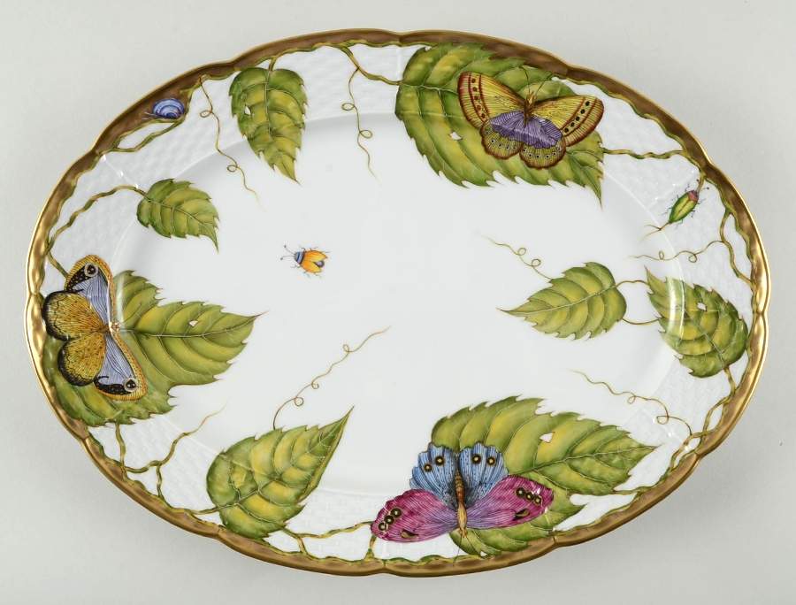 Exotic Butterflies 13" Oval Serving Platter by Anna Weatherley-1