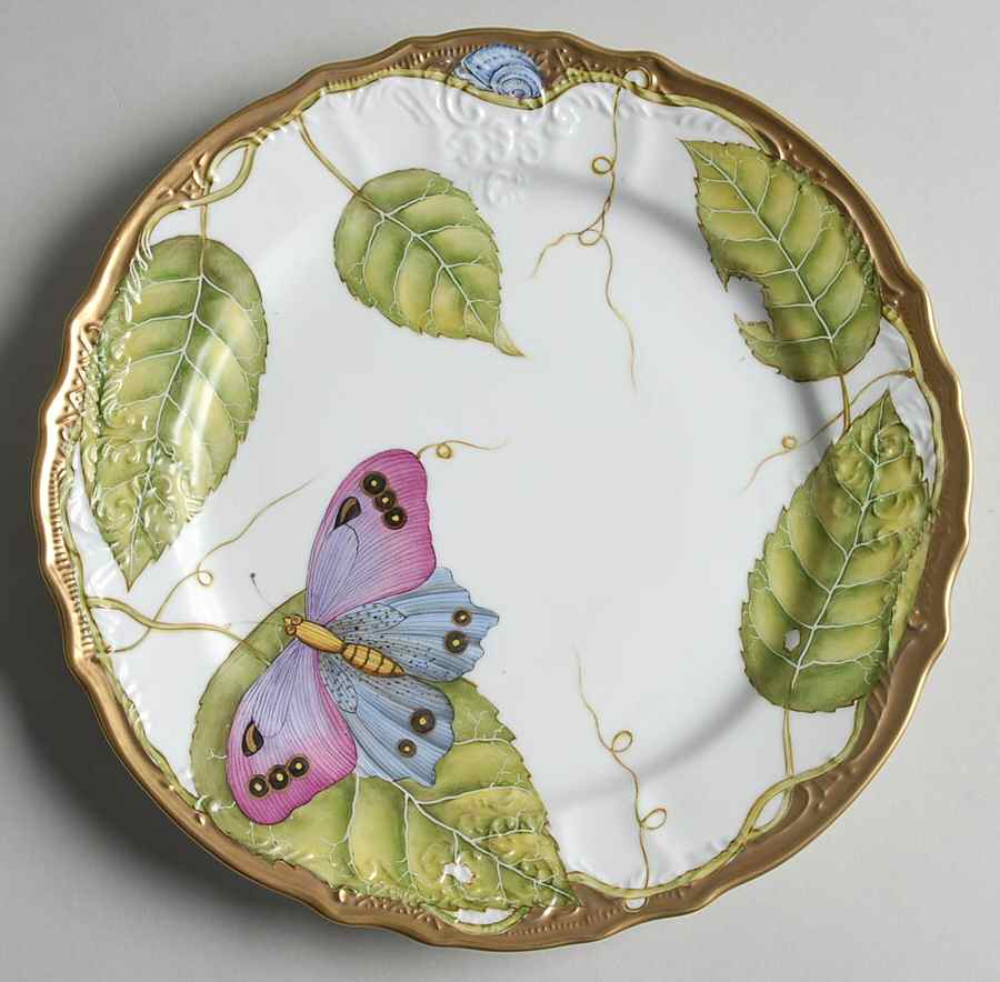 Exotic Butterflies Salad Plate by Anna Weatherley-1