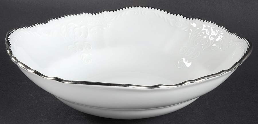 Simply Anna Platinum (Czech Republic) 8" Round Vegetable Bowl by Anna Weatherley-1