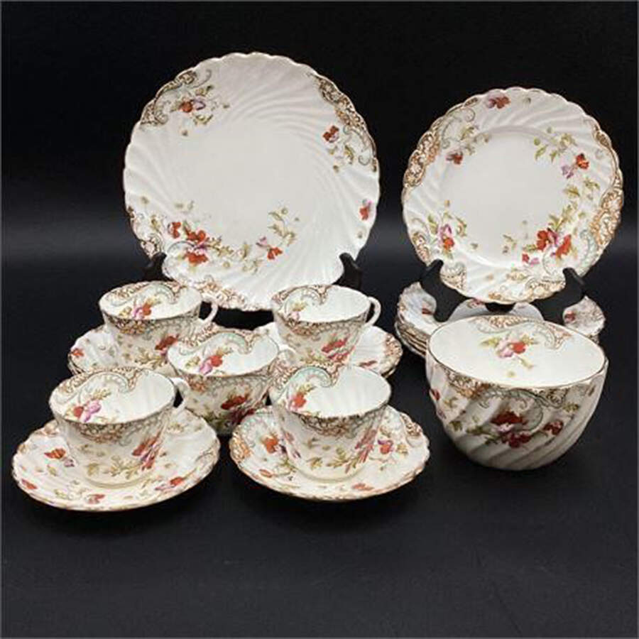 AYN211 Flat Cup & Saucer Set by John  Aynsley & Sons-1