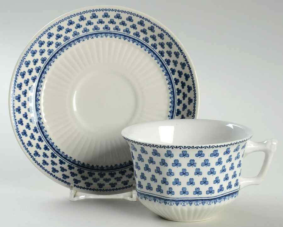 Brentwood (William Adams Back Stamp) Flat Cup & Saucer Set by Adams China-1