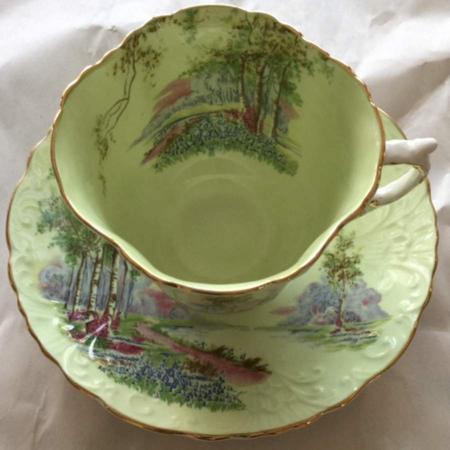 C493-5 Footed Cup & Saucer Set by John  Aynsley & Sons-1