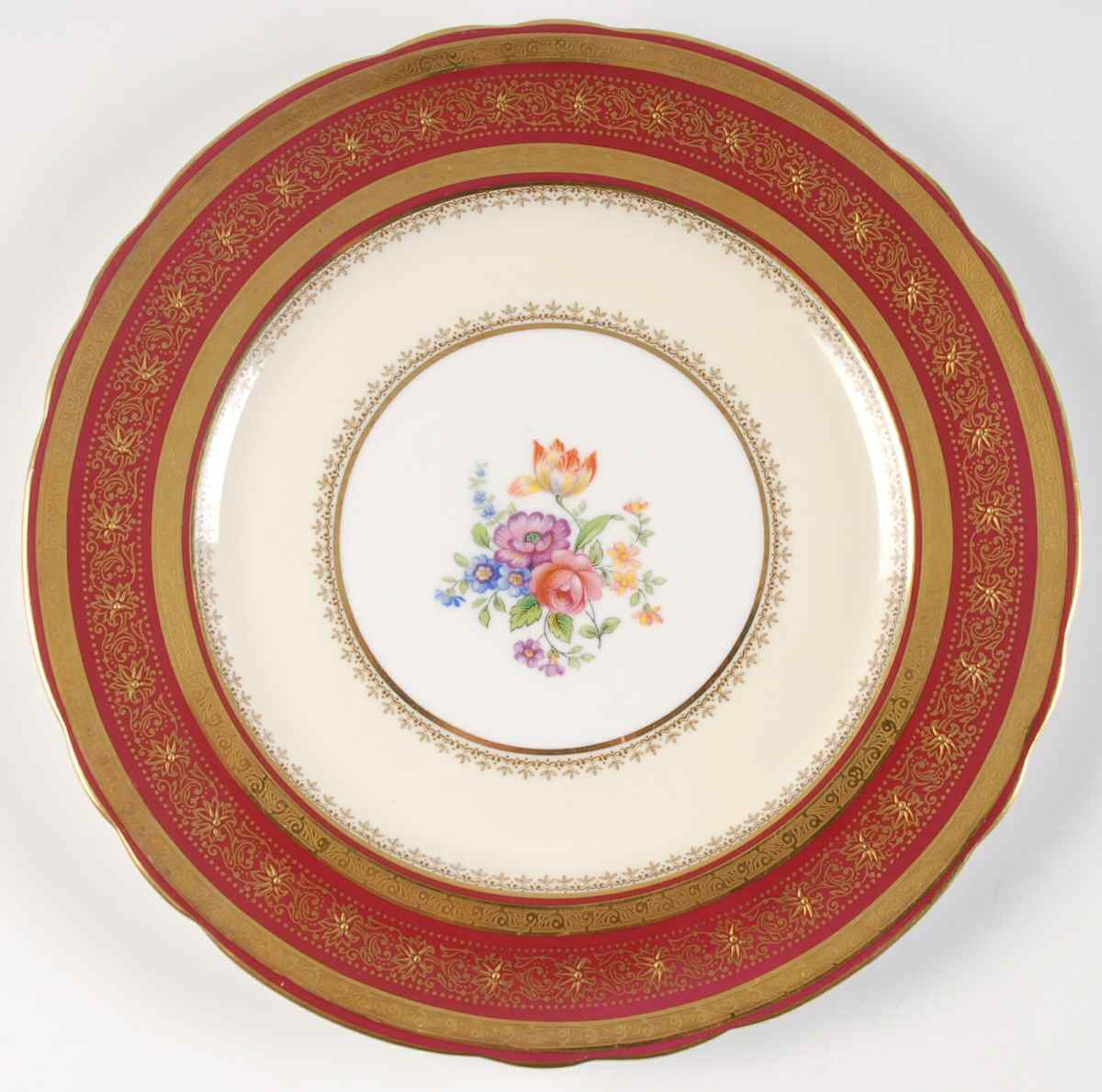 7048-7024 Red Dinner Plate by John  Aynsley & Sons-1