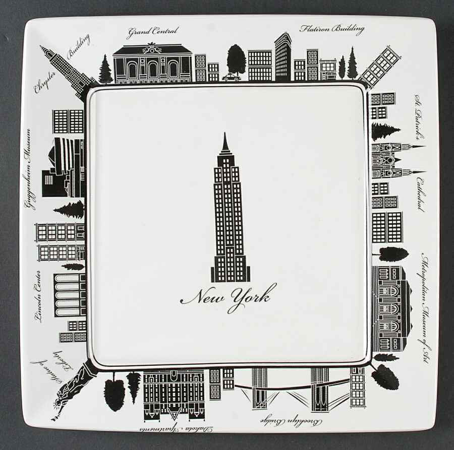 City Block Dinner Plate by 222 Fifth (PTS)-1